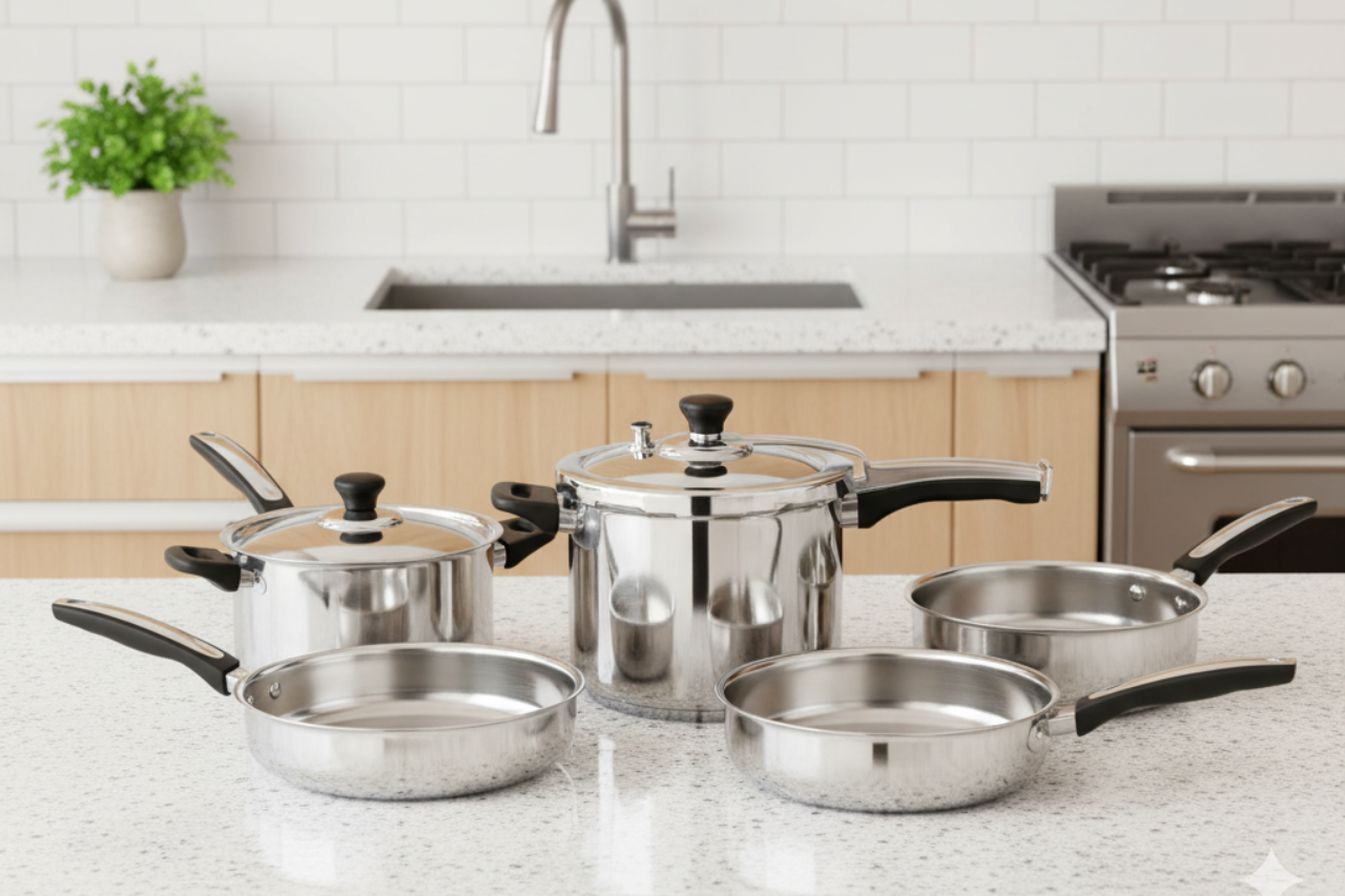 White Pressure Cookers & Cookware
